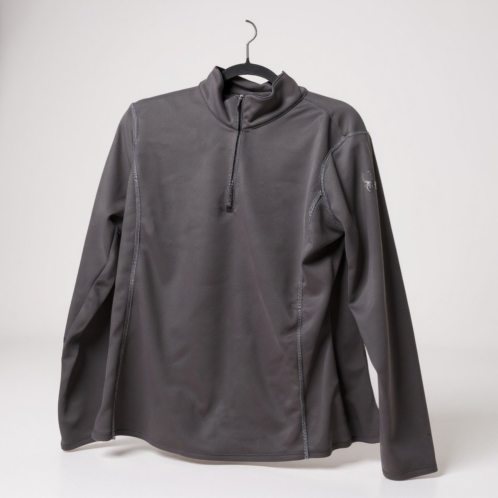 Spyder Black Long-Sleeve Quarter-Zip‎ Pullover XL